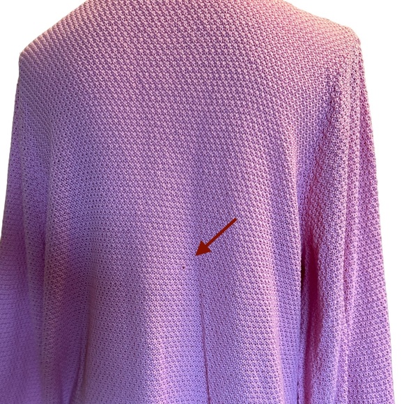 Talbots V Neck 3/4 Sleeve with Fringe Pink‎ Sweater Sz XL - Picture 8 of 8